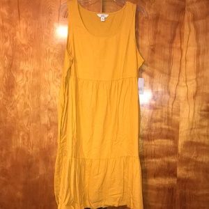 Croft & Barrow Petite XL Gold Yellow Dress NWT